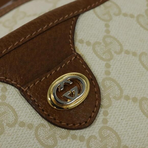 GUCCI GG Supreme Shoulder Bag Pvc White Gold 89 02 077 - Picture 14 of 16